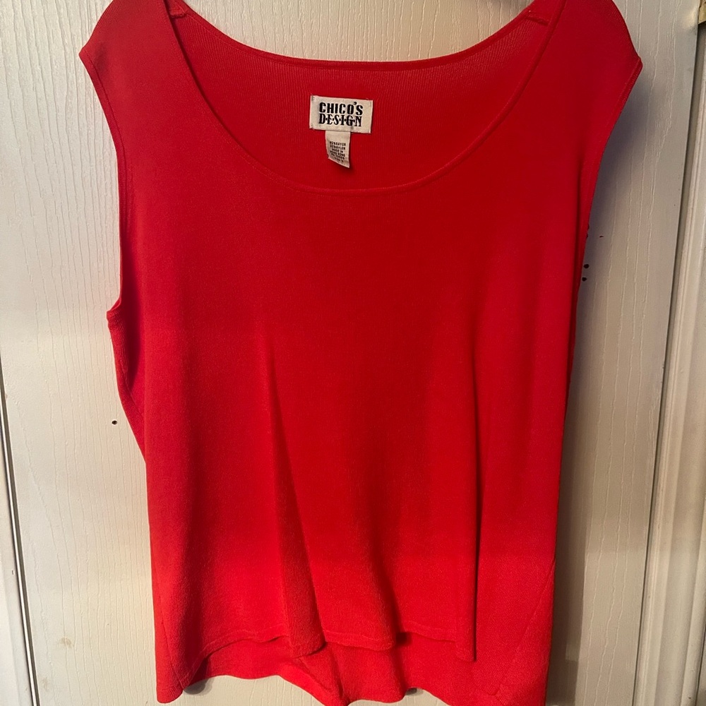 Chico's Women's Red Sleeveless Top